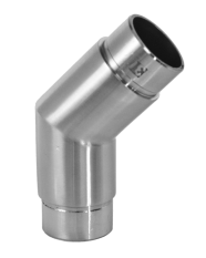 Spojka rohová 45 ° na trubku ø 42.4mm, broušená nerez K320 / AISI304