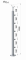 Nerezový sloup, vrchní kotvení, 5 řadový průchodný, vrch pevný (ø 42,4x2 mm), leštěná nerez / AISI304