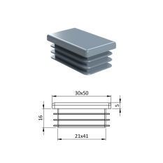 Krytka plastová 30 x 50 mm