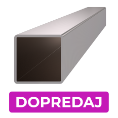 Profil uzavřený 30x30x2mm, cena za 1ks(1m), broušená nerez K320 /AISI304