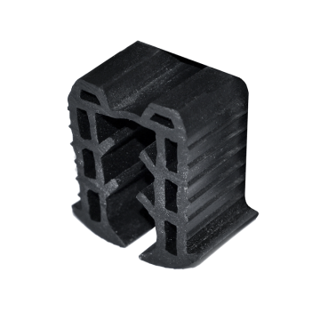 Gumové těsnění pro nerezové a hliníkové madlo s drážkou 24x24mm, pro sklo 8.00-11,0mm (cena za 1 bm)