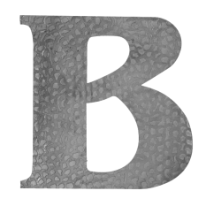 Domovní písmeno B, 170x90 mm zdobené, bez povrchové úpravy