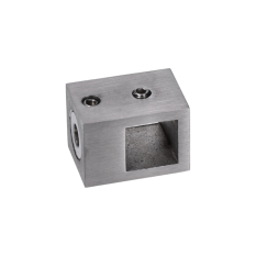 Držák čtyřhranné tyče 15x15 mm, plochý, (30x22 mm), broušená nerez K320 / AISI304