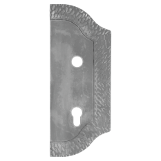 Štít 265x105x3mm s otvory, rozteč 90mm, otvor na kliku ø 19mm, zdobený, pravý, pro zámek ZM90/80