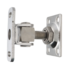 Záves M16 s platňou 75 x 55 mm, otvárateľný 90°, nastaviteľný, nerezový