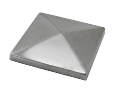 Ukončení stříška jeklu 100 x 100 mm, broušená AISI 304