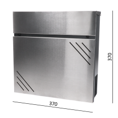 Poštová schránka, A4, nerez AISI304 a pozink, RAL7016