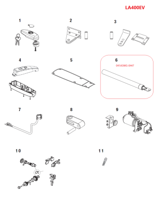 041ASWG-0447 pístnice pro LA400EV, černá barva