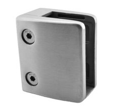Svorka plochá na 40 x 40 mm, sklo 14–17,52 mm, AISI 304