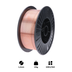 Drát svařovací ø 1.2mm-MIG/MAG(CO2), G3Si1/SG2 pro svařování oceli, 15kg