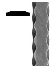 Tyč plochá plná 40x6mm, černá S235, zdobená po hranách L=1000mm, cena za 1ks(1m)