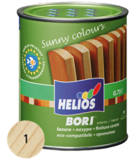 DOPRODEJ! HELIOS BORI laková lazura (bezbarvá) (750 ml), použití: ochrana dřeva v interiéru a exteriéru