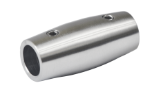 Spoj přímý (20/45 mm /M5) na trubku ø 12 mm, broušená nerez K320 / AISI304