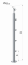 Nerezový sloup, vrchní kotvení, 4 řadový průchodný, vrch nastavitelný (ø 42,4x2 mm), broušená nerez K320 / AISI316