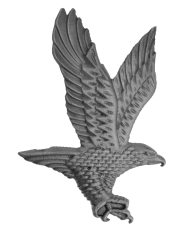 Orel, dekorace 215x145x5 mm, odlitek