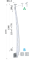 Nerezový vypalovaný sloup, boční kotvení, 8děrový