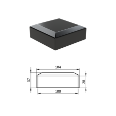 Vonkajšia krytka 100 x 100 mm, plastová PE