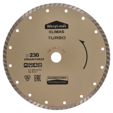 Profesionálny Turbo diamantový kotúč 230x2.6x22