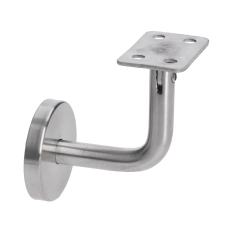 Držiak madla na stenu s kĺbom, na jakel s krytkou, brúsená nerez K320 /AISI304