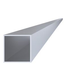 Hliníkový jekl 80x80x3 mm, délka 6000 mm materiál EN AW-6060 T66, přírodní hliník bez povrchové úpravy, cena za KUS