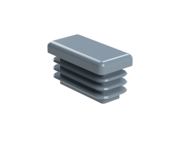 Krytka plastová 15 x 30 mm, šedá