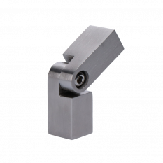 Spoj nastavitelný čtvercový (na tyč 12x12 mm /L: 70 mm), broušená nerez K320 / AISI304