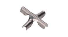 Nerezová lisovací spojka (tvar +) pro dvě 2,0 mm lanka