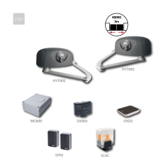 Sada pákových pohonů pro dvoukřídlou bránu do 3m / křídlo 230V