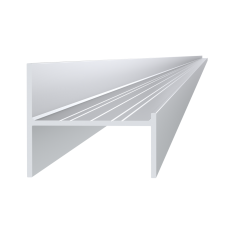 Hliníkový UT profil 50x44x6000 mm, materiál EN AW-6060 T66, přírodní hliník bez povrchové úpravy, cena za KUS