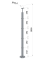 Nerezový sloup, vrchní kotvení, 4 děrový, rohový: 90°, vrch pevný, (ø42,4x2 mm), broušená nerez K320 / AISI304