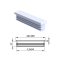 Krytka plastová 20 x 100 mm, bílá