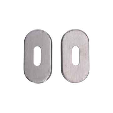 Ovální rozeta na cylindrickou vložku (62x32mm), bal.: 1 pár, broušená nerez K320 /AISI304, spodní část nerez