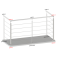 Nerezový sloup, vrchní kotvení, 5 děrový, rohový: 90°, vrch pevný, (ø42,4x2 mm), broušená nerez K320 / AISI304