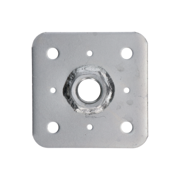 Horní deska 110x110 s maticí M24, žárový pozink, výška 23mm, patka pilíře