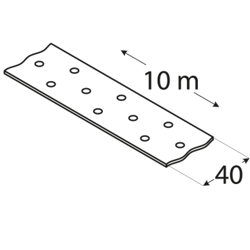 Montážní páska, 40mm x 10m, 2,0mm pozink
