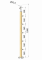 Dřevěný sloup, vrchní kotvení, 5 řadový, průchozí, vrch nastavitelný (ø42 mm), materiál: buk, broušený povrch bez nátěru