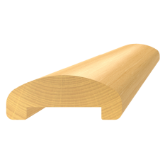 Dřevěný profil ø 65 x 25 x 3000 mm, buk, broušený bez nátěru