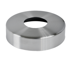 Kryt příruby (ø 109/27 mm) na trubku ø 42,4 mm (otvor ø 43 mm), broušená nerez K320 / AISI304