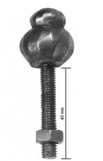 Kovaný šroub, kulatý, pozinkovaný, M6, ø 20mm, L 22mm, A 40mm