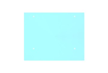 Transparentní ESG / VSG sklo, rozměr 1250x1000mm, tloušťka: 12.76mm s fólií a výřezy na držáky EB1-PRJ, průměr díry ø25mm