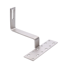 Střešní hák navržený pro zakřivené krytiny (betonové nebo keramické) Doporučujeme jej použít pro solární profily s boční montáží. Nerez A2, fotovoltaika