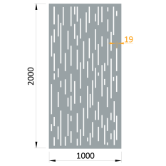 Designová výplň, laserem vypálený vzor 8312, AL plech rozměr 1000x2000x3,0 mm, bez povrchové úpravy, perforace 16%