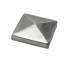 Ukončení stříška jeklu 60 x 60 mm, broušená nerez AISI 304