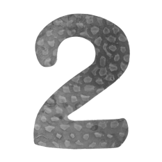 Číslo domovní 2, 170x90mm zdobené, bez povrchové úpravy