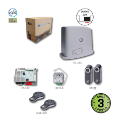 TURBOKIT160 pro posuvné brány do 1600kg, 1x SC-162, CT-102, 2x SUB-44R, 1x RX4, 1 pár FT-32