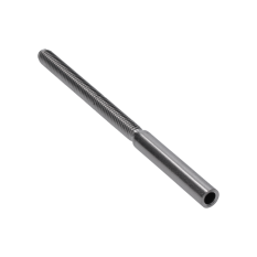 Úchyt (lepící) pro nerezové lanko ø4 mm s vnějším závitem M6 x 60 mm, (ø7 mm / L: 100mm), broušená nerez K320 /AISI304, použít lepidlo MD-GEL454/20