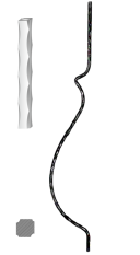 Kovaná výplň zábradlí H1000xL160 mm,12x12 mm,válcovaná ocel