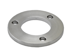 Kotevní deska (ø 80x6 mm) na trubku ø 42,4 mm, (otvor ø 42,6 mm), nerez broušená K320 / AISI304