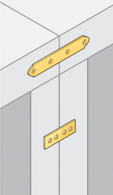 Plochá spojka 48x14mm, 1,5mm pozink, počet děr o průměru 4,5mm-4ks