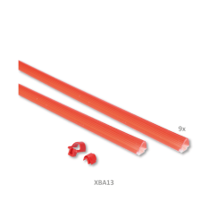 Ochranné gumové lišty pro rameno XBA 9ks x 1m, červené